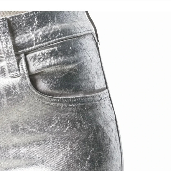 J Brand metallic silver skinny jeans - Picture 4 of 11